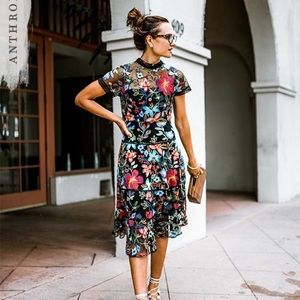 🦄NWT Anthropologie Janine Embroidered Dress 4